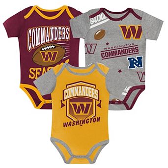 Newborn Outerstuff Washington Commanders First Round Pick Three-Piece Bodysuit Set