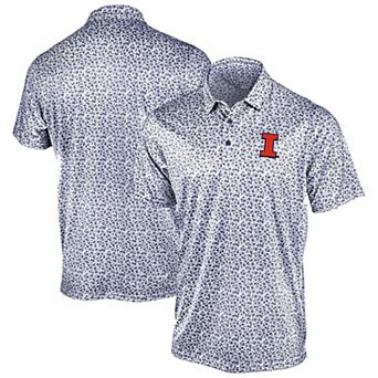 Men's Antigua Navy Illinois Fighting Illini Flourish Polo