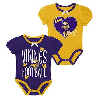 Newborn & Infant Outerstuff Purple/Gold Minnesota Vikings Star Power Two-Piece Bodysuit Set