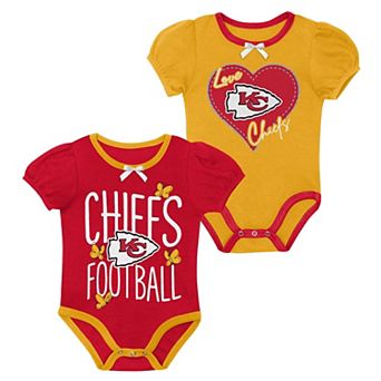 Newborn & Infant Outerstuff Red/Gold Kansas City Chiefs Star Power Two-Piece Bodysuit Set
