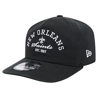 Men's New Era Black New Orleans Saints Stacked 19TWENTY Adjustable Hat