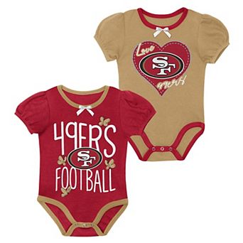 Newborn & Infant Outerstuff Scarlet/Gold San Francisco 49ers Star Power Two-Piece Bodysuit Set
