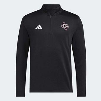 Men's adidas Black Texas A&M Aggies 2026 Sideline Ultimate 365 Woven Quarter-Zip Pullover