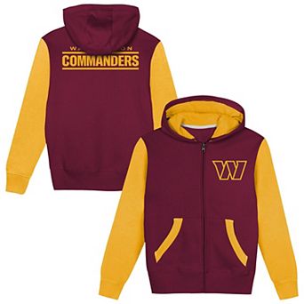 Toddler Outerstuff Burgundy/Gold Washington Commanders Stadium Colorblock Full-Zip Hoodie