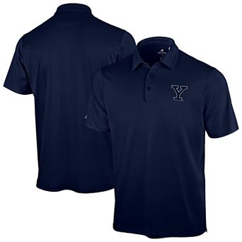 Men's Antigua Navy Yale Bulldogs Unshakable Solid Polo