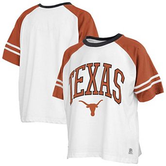 Women's Pressbox White Texas Longhorns Sky Colorblock T-Shirt