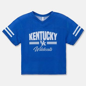 Girls Youth ZooZatz Royal Kentucky Wildcats Mesh Jersey T-Shirt