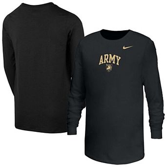 Youth Nike Black Army Black Knights Arched Core Long Sleeve T-Shirt