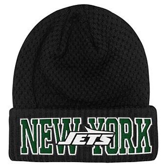 Youth Outerstuff Black New York Jets Heat Check Cuffed Knit Hat