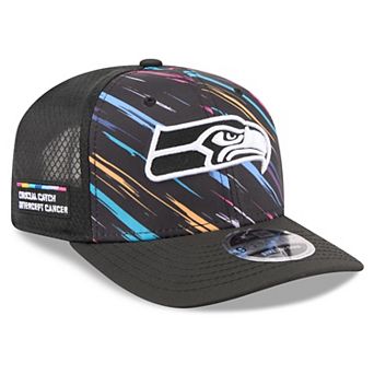 Youth New Era Black Seattle Seahawks 2026 NFL Crucial Catch 9SEVENTY Adjustable Trucker Hat
