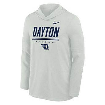 Men's Nike Gray Dayton Flyers Basketball Lightweight Dri-FIT Hoodie