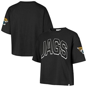 Women's '47 Black Jacksonville Jaguars Call Out Reed City T-Shirt