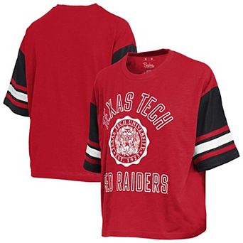 Women's Pressbox Red Texas Tech Red Raiders Sunday Colorblock Seal T-Shirt