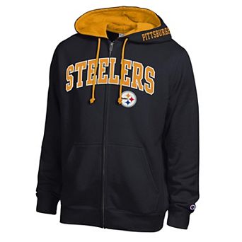 Men's Champion Black/Gold Pittsburgh Steelers Full-Zip Hoodie