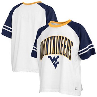 Women's Pressbox White West Virginia Mountaineers Sky Colorblock T-Shirt