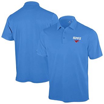 Men's Antigua Powder Blue SMU Mustangs Unshakable Solid Polo