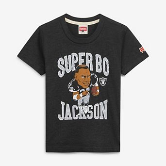 Youth Homage Bo Jackson Las Vegas Raiders Charcoal Retired Greats Tri-Blend T-Shirt