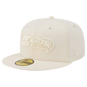 Men's New Era Cream Seattle Seahawks Color Pack 59FIFTY Fitted Hat