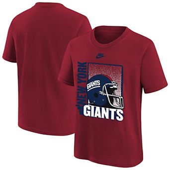 Youth Nike Red New York Giants Vintage Helmet T-Shirt
