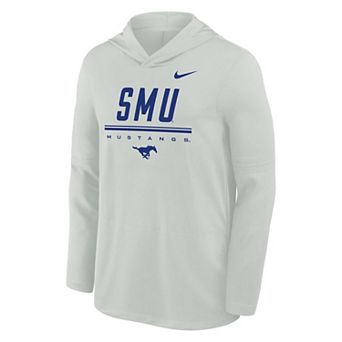 Men's Nike Gray SMU Mustangs Basketball Lightweight Dri-FIT Hoodie