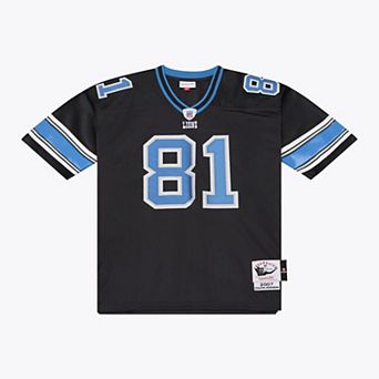 Men's Mitchell & Ness Calvin Johnson Black Detroit Lions 2007 Authentic Throwback Jersey