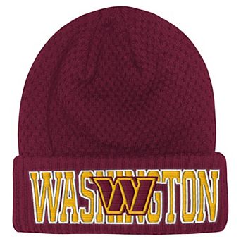 Youth Outerstuff Burgundy Washington Commanders Heat Check Cuffed Knit Hat