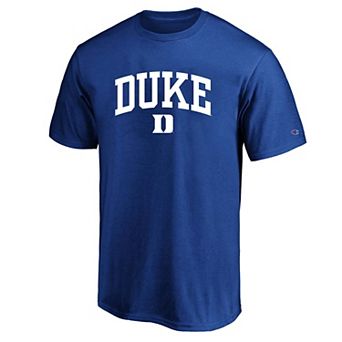 Men's Champion Royal Duke Blue Devils Champion Big & Tall Team Arch Over Wordmark T-Shirt