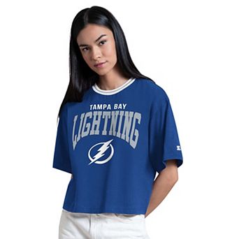 Women's Starter Royal Tampa Bay Lightning Ace Cropped T-Shirt