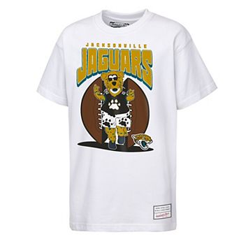 Youth Mitchell & Ness White Jacksonville Jaguars Mascot Mania T-Shirt