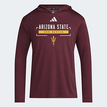 Men's adidas Maroon Arizona State Sun Devils D4T Long Sleeve Hooded T-Shirt