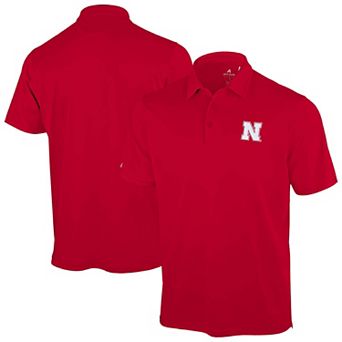 Men's Antigua Scarlet Nebraska Huskers Unshakeable Solid Polo