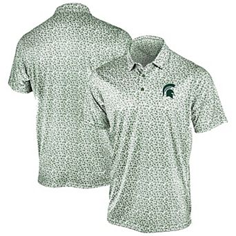 Men's Antigua Green Michigan State Spartans Flourish Polo