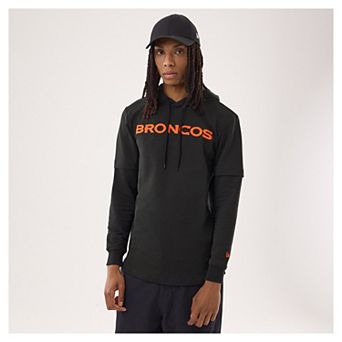 Men's New Era Black Denver Broncos Functional Fandom Twofer Hoodie