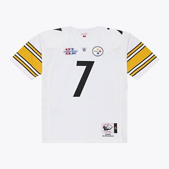 Men's Mitchell & Ness Ben Roethlisberger White Pittsburgh Steelers 2005 Authentic Throwback Jersey