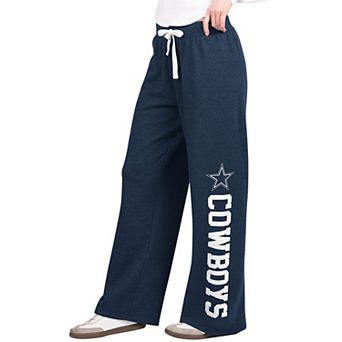 Women's G-III 4Her by Carl Banks Navy Dallas Cowboys Field Wide Leg Sweatpants