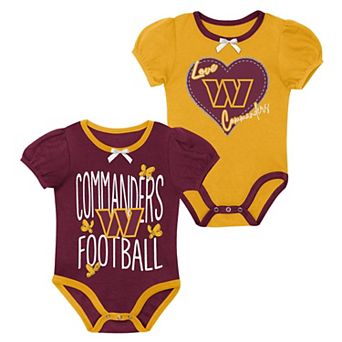 Newborn & Infant Outerstuff Burgundy/Gold Washington Commanders Star Power Two-Piece Bodysuit Set