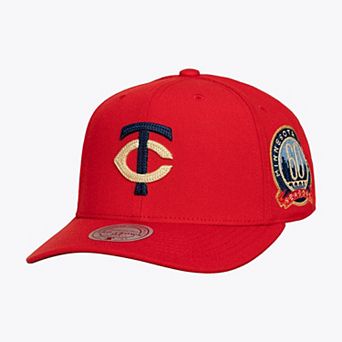 Men's Mitchell & Ness Red Minnesota Twins Secondary Pro Snapback Hat
