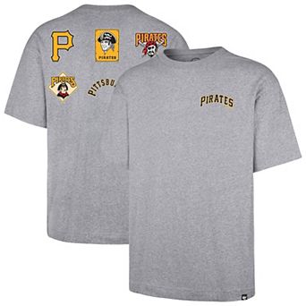 Men's '47 Gray Pittsburgh Pirates History Lock Foundation T-Shirt