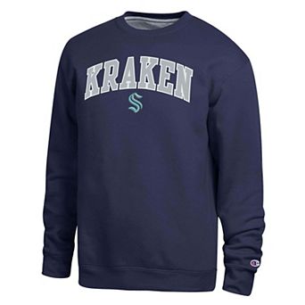 Men's Champion Deep Sea Blue Seattle Kraken Contrast Sweatshirt