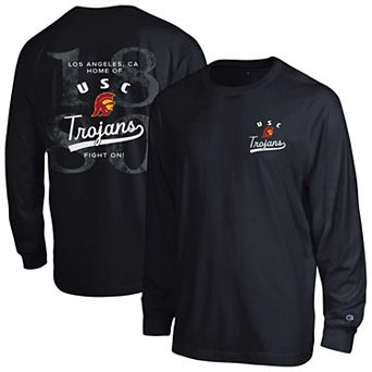Men's Champion Black USC Trojans Laminated All-Star Long Sleeve T-Shirt