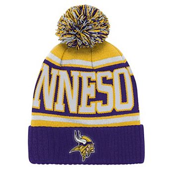 Preschool Outerstuff Purple Minnesota Vikings True Edge Cuffed Knit Hat with Pom