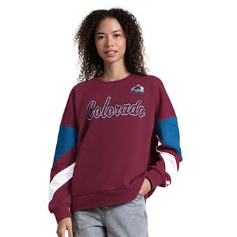 Women's Starter Burgundy Colorado Avalanche Grand Slam Sleeve Color Block Sweatshirt