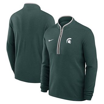 Men's Nike Green Michigan State Spartans Courtside Victory Dri-FIT Half-Zip Pullover