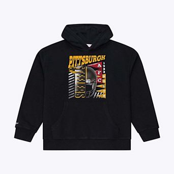 Men's Mitchell & Ness Black Pittsburgh Steelers Core Essentials Street Graphic Fleece Hoodie