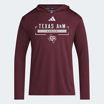 Men's adidas Maroon Texas A&M Aggies D4T Long Sleeve Hooded T-Shirt