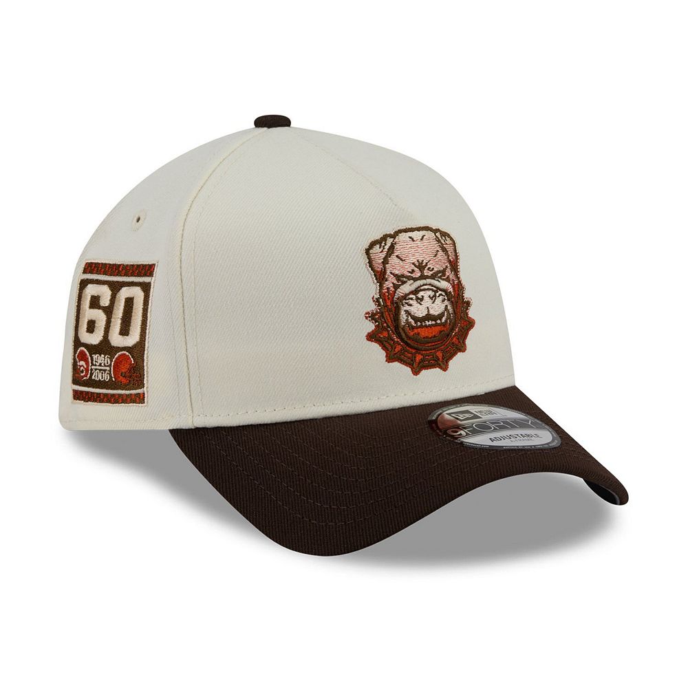 Men's New Era Cream/Brown Cleveland Browns Pumpkin Spice A-Frame