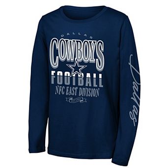 Youth Outerstuff Navy Dallas Cowboys Real Ones Long Sleeve T-Shirt