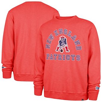 Men's '47 Red New England Patriots Calderwood Well Worn French Terry Sweatshirt