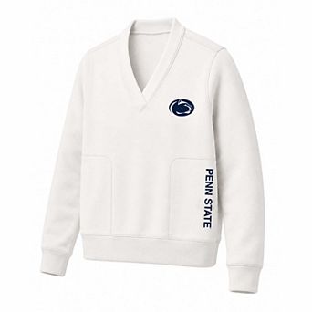 Women's Profile White Penn State Nittany Lions Plus Size V-Neck Sweatshirt