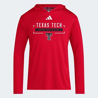 Men's adidas Red Texas Tech Red Raiders D4T Long Sleeve Hooded T-Shirt